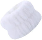 Close up of microfiber texture on beauty wristbands