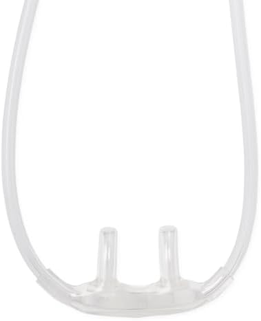 Adult size nasal oxygen cannula with seven foot clear crush resistant tubing