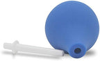 Blue silicone enema bulb with detachable nozzle for personal hygiene