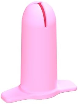 Close up of the medical grade silicone applicator head for menstrual cups.
