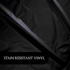 Betty Dain vinyl salon cape showing waterproof material