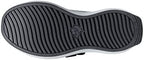 Side profile of black extra wide walking shoes for diabetic foot care.