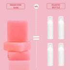 Triple pack of pink Muun yoni soap bars for daily moisturizing care.