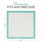 Authentic USA imported Inspire underpads packaging displaying the ultra maximum absorbency rating and leakproof guarantee