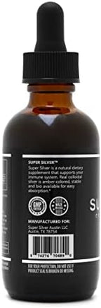 Authentic USA imported Super Silver nano silver particles wellness dietary supplement.