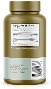 HMS Nutrition premium daily dietary supplement vegetarian capsules close up