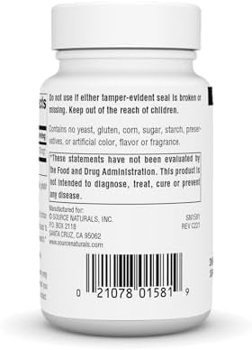 Authentic USA imported Source Naturals brain support supplement on a clean white background