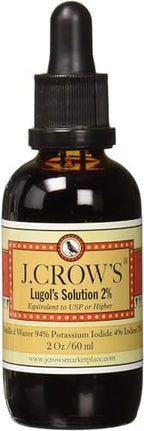 J. Crow's Lugol's solution packaging and book bundle