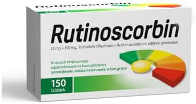 Authentic imported Rutinoscorbin health supplement package for vascular wellness support
