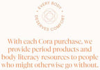 Authentic USA imported Cora organic tampons packaging with 36 count multipack