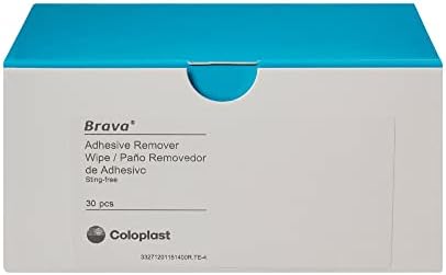 Brava Adhesive Remover Wipes packaging showing 30 count quantity