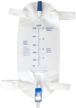 Lifevv 500 milliliter urinary leg bag with anti-reflux valve