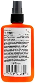 Authentic USA imported Ben's tick and mosquito defense spray label