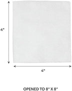 Demonstration of the ForPro 4-ply gauze wipe unfolding from four inches to eight inches.
