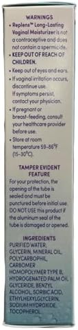 Replens hormone free estrogen free feminine moisturizer for dryness relief.