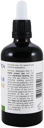 Heiltropfen Methylene Blue And Ormus And Gold ingredient label closeup