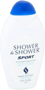 Pack of eight Shower To Shower Sport bottles showing bulk value