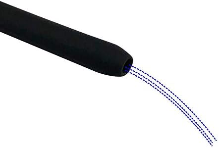 Standard G1/2 interface connection on black enema hose attachment.