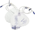 Five pack packaging of the GlobalRoll leak proof urinary drainage bags for home and hospital use.