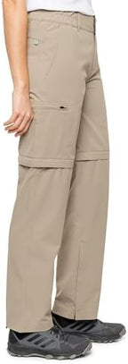 Side view of Insect Shield women's cargo pocket and elastic waistband