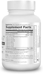 Organixx Magnesium Complex 60 capsules packaging for daily stress relief and heart health.