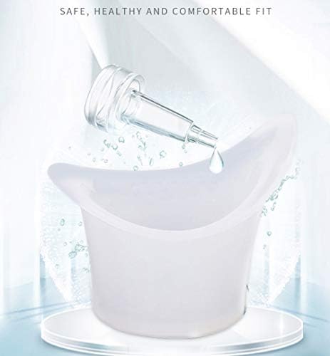 Silicone eye cleansing cups in blue and transparent colors for adults and kids.