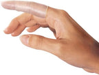 Waterproof rubber shields for sanitary application of ointments and creams.
