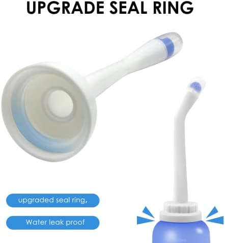 RUFCRIL portable bidet kit including blue TPE bottle and gray carry bag.