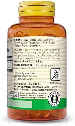 USA imported antioxidant softgels by Mason Natural for immune and eye health.