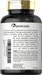 Nutritional facts panel of Carlyle trace mineral supplement detailing 600 micrograms per serving.