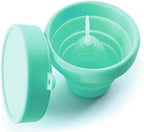 BPA-free silicone menstrual cup cleaner being used for sterilization.