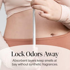 Cora feminine care organic cotton topsheet liners product packaging side description