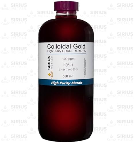 Sirius Metals True Colloidal Gold laboratory nanoparticle solution