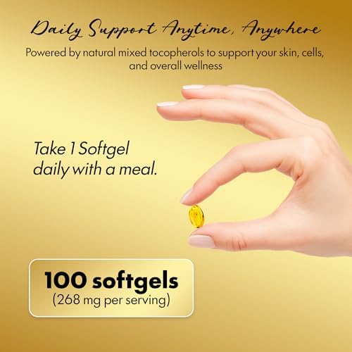 Gluten free and dairy free vitamin E softgels by Coco March.