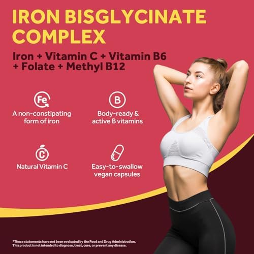 Doctor's Recipes Iron Plus gluten-free and allergen-free daily wellness dietary supplement bottle