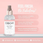 Coochy personal care spray 4 fluid ounce bottle with natural essential oils