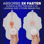 Always Size 5 overnight pads RapidDRY technology demonstration