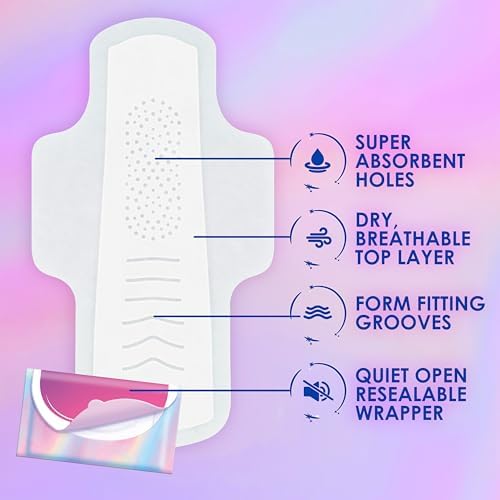Always feminine pads with wings showing compact pocket size wrapper