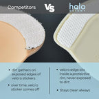 Side view of Halo Stoma Guard showing the convex shape designed for discreet under-clothing wear.