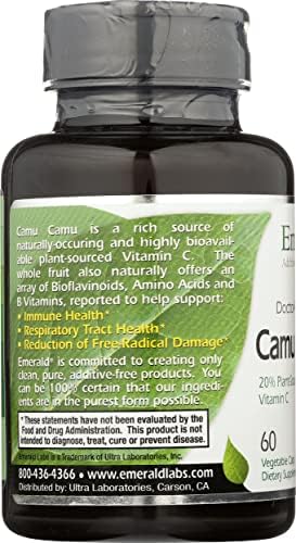Authentic USA imported Emerald Labs whole fruit extract capsule sizing visual