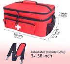 Authentic ALSLEA red medical bag with high visibility cross logo.