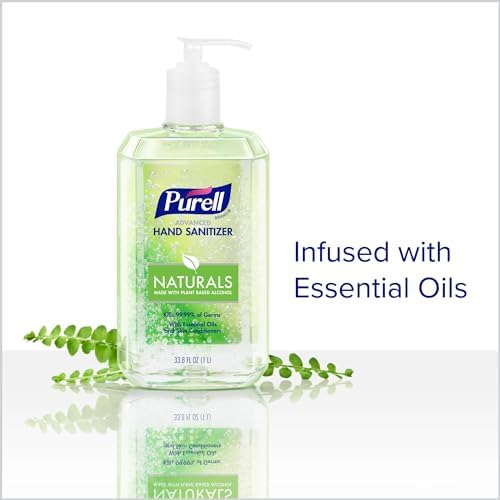 PURELL Advanced Hand Sanitizer Naturals with Plant-Based Alcohol, Citrus Scent, 1 Liter Pump Bottle (Pack of 1) - 3280-04-CMR - Image 4