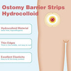 Waterproof leak proof ostomy adhesive strips for urostomy and ileostomy bags
