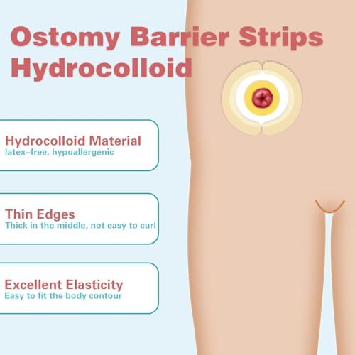 Waterproof leak proof ostomy adhesive strips for urostomy and ileostomy bags
