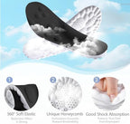 Side profile of 4D cloud insoles highlighting the ergonomic arch support.
