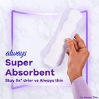 Always long length unscented panty liners with anti-bunch technology
