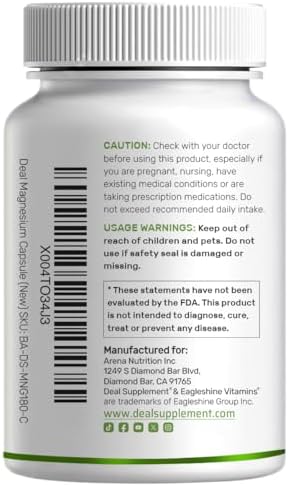 Imported high absorption magnesium glycinate bottle for muscle relaxation and healthy sleep support lifestyle imagery.