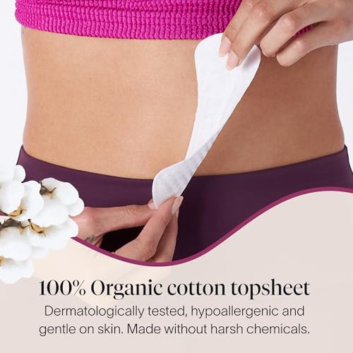 Cora micro thin daily liners showing the soft organic cotton texture.
