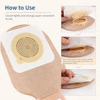 Measurement guide and cut to fit lines on the Heagimed skin barrier for custom sizing from 15 millimeters to 60 millimeters