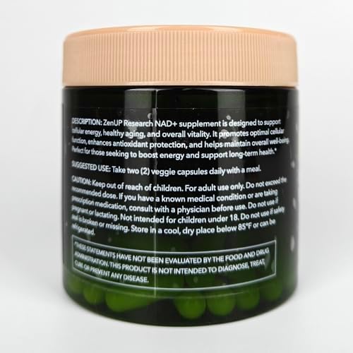 Close up of ZenUP NAD+ liposomal technology branding